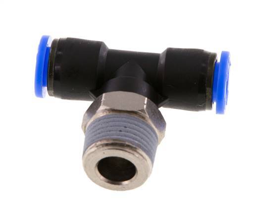 Racor en T de 5/16'' x 3/8'' NPT con rosca macho latón/PBT NBR giratorio [2 piezas]