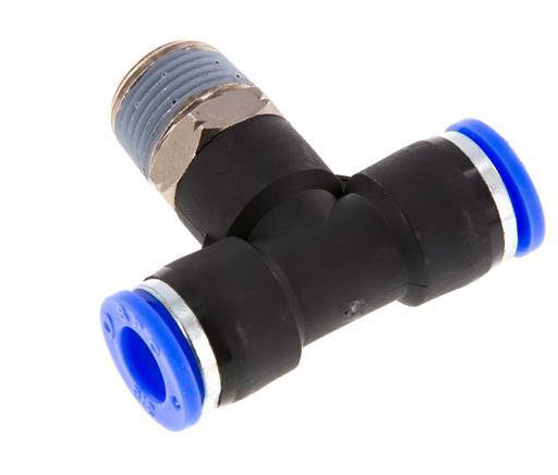 Racor en T de 3/8'' x 3/8'' NPT con rosca macho Latón/PBT NBR Giratorio