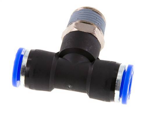 Racor en T de 3/8'' x 3/8'' NPT con rosca macho Latón/PBT NBR Giratorio