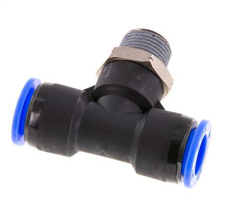 Racor en T de 1/2'' x 3/8'' NPT con rosca macho Latón/PBT NBR Giratorio