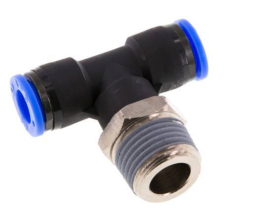 Racor en T de 3/8'' x 1/2'' NPT con rosca macho Latón/PBT NBR Giratorio