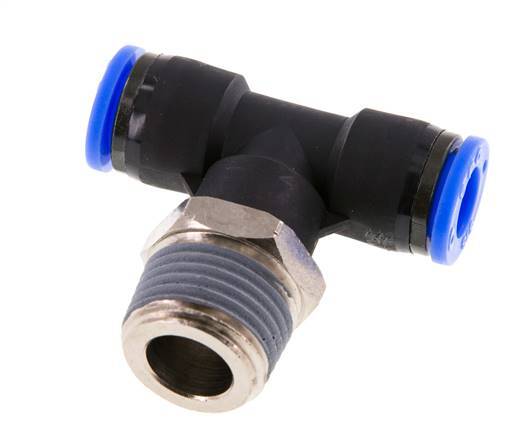 Racor en T de 3/8'' x 1/2'' NPT con rosca macho Latón/PBT NBR Giratorio