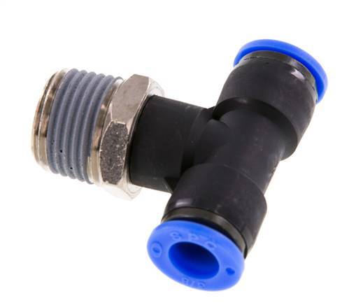 Racor en T de 3/8'' x 1/2'' NPT con rosca macho Latón/PBT NBR Giratorio