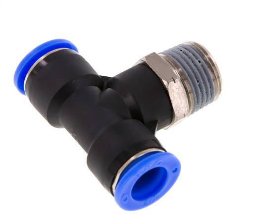 Racor en T de 1/2'' x 1/2'' NPT con rosca macho Latón/PBT NBR Giratorio