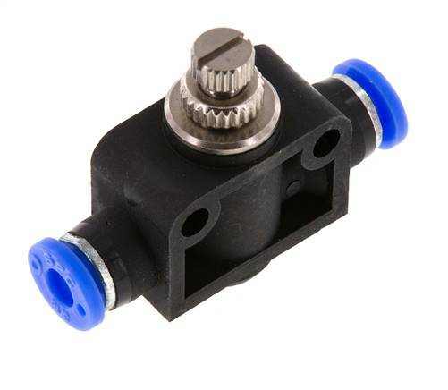 Silenciador de control de flujo recto 4,76 mm (3/16 pulgadas) de latón/PBT