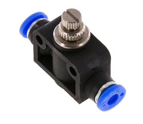 Silenciador de control de flujo recto 4,76 mm (3/16 pulgadas) de latón/PBT