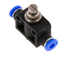 Silenciador de control de flujo recto 4,76 mm (3/16 pulgadas) de latón/PBT