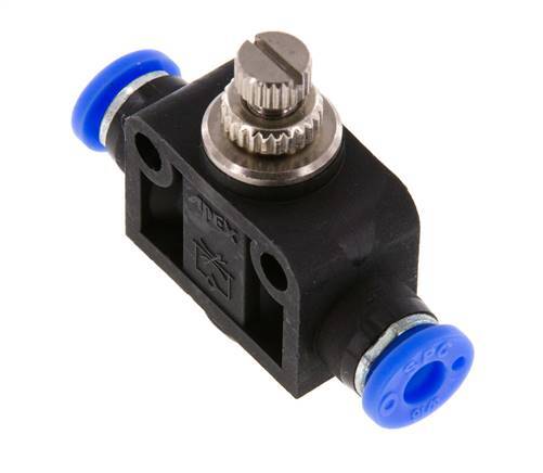 Silenciador de control de flujo recto 4,76 mm (3/16 pulgadas) de latón/PBT