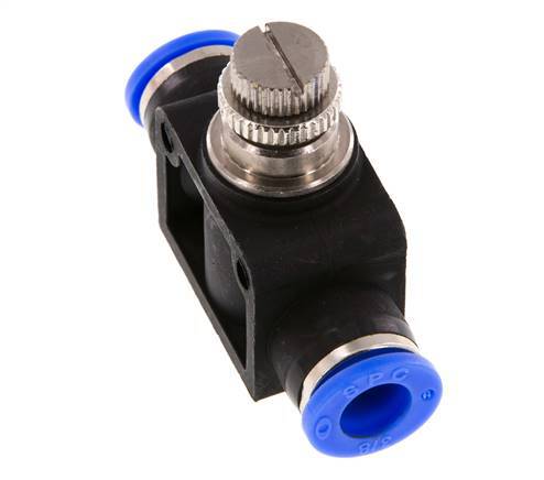 Silenciador de control de flujo recto de 3/8 pulgadas (9,52 mm) de latón/PBT
