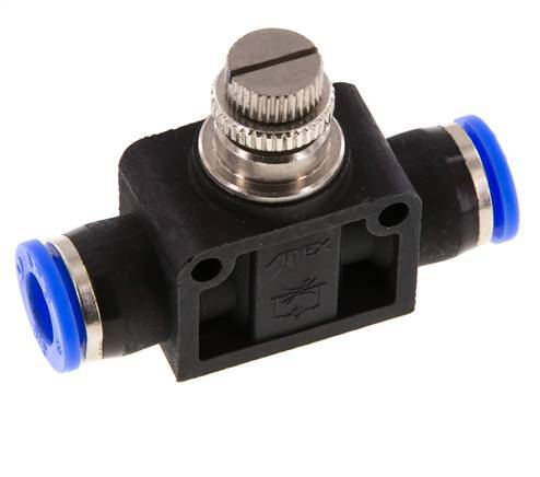 Silenciador de control de flujo recto de 3/8 pulgadas (9,52 mm) de latón/PBT