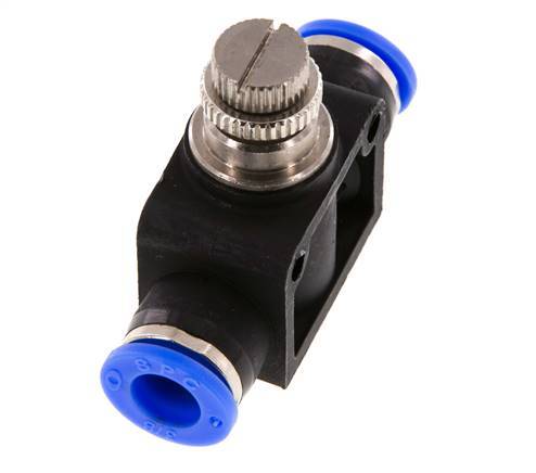 Silenciador de control de flujo recto de 3/8 pulgadas (9,52 mm) de latón/PBT
