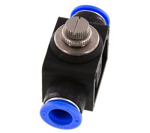 Silenciador de control de flujo recto de 1/2 pulgada (12,7 mm) de latón/PBT