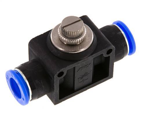 Silenciador de control de flujo recto de 1/2 pulgada (12,7 mm) de latón/PBT