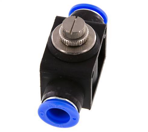 Silenciador de control de flujo recto de 1/2 pulgada (12,7 mm) de latón/PBT