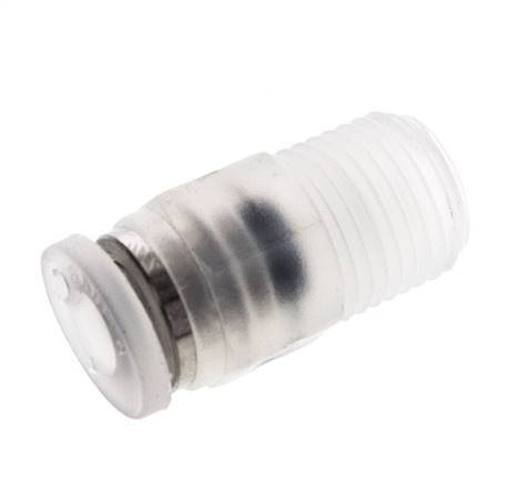 Racor de 4mm x R1 8'' con rosca macho PA/POM NBR