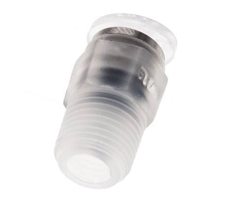 Racor de 4mm x R1 8'' con rosca macho PA/POM NBR