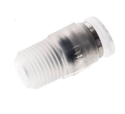 Racor de 4mm x R1 8'' con rosca macho PA/POM NBR