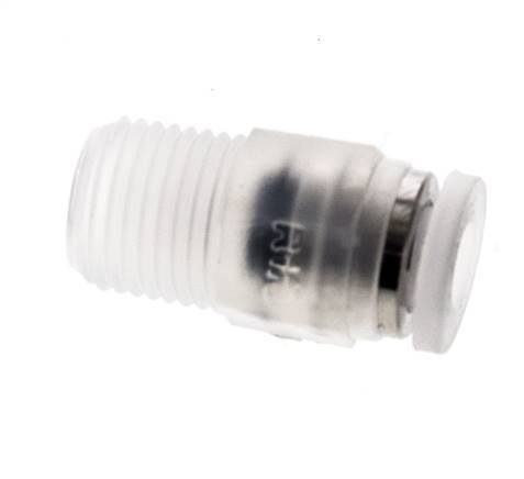 Racor de 4mm x R1 8'' con rosca macho PA/POM NBR