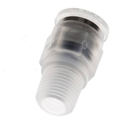 Racor de 6mm x R1 8'' con rosca macho PA/POM NBR