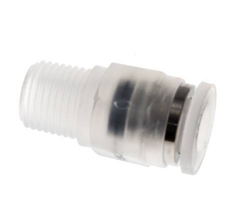 Racor de 6mm x R1 8'' con rosca macho PA/POM NBR