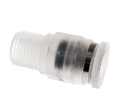 Racor de 6mm x R1 8'' con rosca macho PA/POM NBR