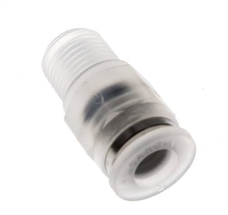 Racor de 6mm x R1 8'' con rosca macho PA/POM NBR