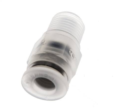 Racor de 6mm x R1 8'' con rosca macho PA/POM NBR