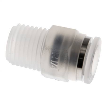 Racor de 8mm x R1 4'' con rosca macho PA/POM NBR