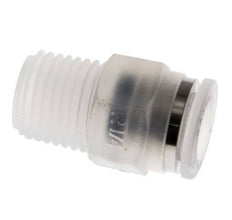 Racor de 8mm x R1 4'' con rosca macho PA/POM NBR