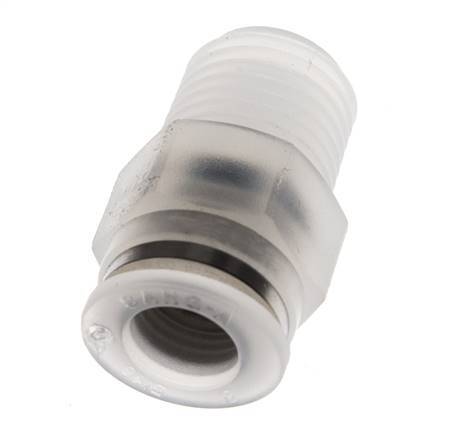 Racor de 8mm x R1 4'' con rosca macho PA/POM NBR
