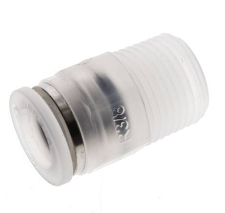 Racor de 10mm x R3/8'' con rosca macho Latón FKM