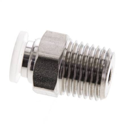 Racor de 6mm x R1/4'' con rosca macho Acero inoxidable/PA EPDM/PTFE