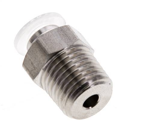 Racor de 6mm x R1/4'' con rosca macho Acero inoxidable/PA EPDM/PTFE