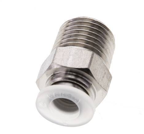 Racor de 6mm x R1/4'' con rosca macho Acero inoxidable/PA EPDM/PTFE