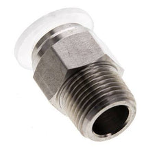 Racor de 12mm x R3/8'' con rosca macho Acero inoxidable/PA EPDM/PTFE
