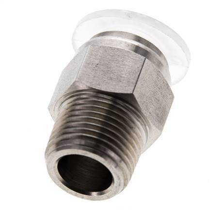 Racor de 12mm x R3/8'' con rosca macho Acero inoxidable/PA EPDM/PTFE