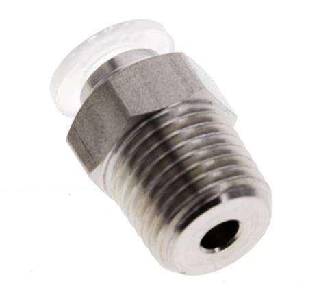 Racor de 12mm x R1/2'' con rosca macho Acero inoxidable/PA EPDM/PTFE