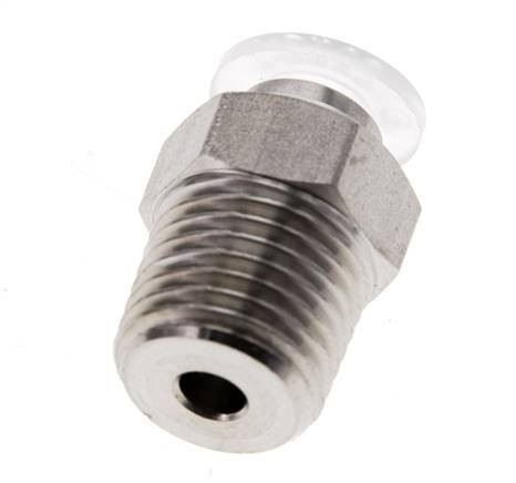 Racor de 12mm x R1/2'' con rosca macho Acero inoxidable/PA EPDM/PTFE