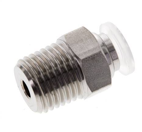 Racor de 12mm x R1/2'' con rosca macho Acero inoxidable/PA EPDM/PTFE