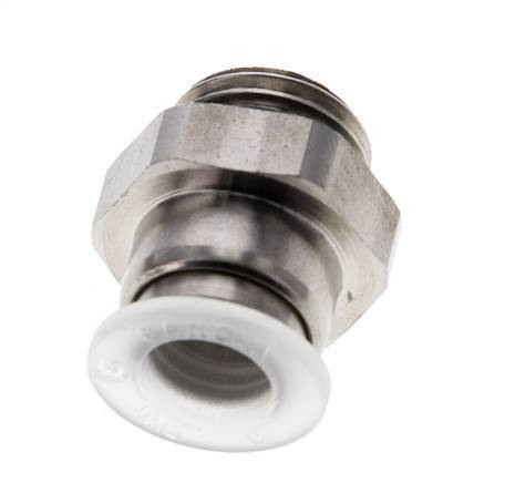 Racor de 8mm x G1/4'' con rosca macho PA/Acero inoxidable EPDM