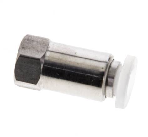 Racor de 4mm x M 5 con rosca hembra Acero inoxidable/PA EPDM/PTFE