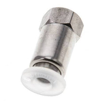 Racor de 4mm x M 5 con rosca hembra Acero inoxidable/PA EPDM/PTFE