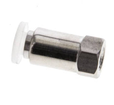 Racor de 4mm x M 5 con rosca hembra Acero inoxidable/PA EPDM/PTFE