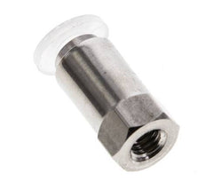 Racor de 4mm x M 5 con rosca hembra Acero inoxidable/PA EPDM/PTFE