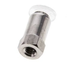 Racor de 4mm x M 5 con rosca hembra Acero inoxidable/PA EPDM/PTFE