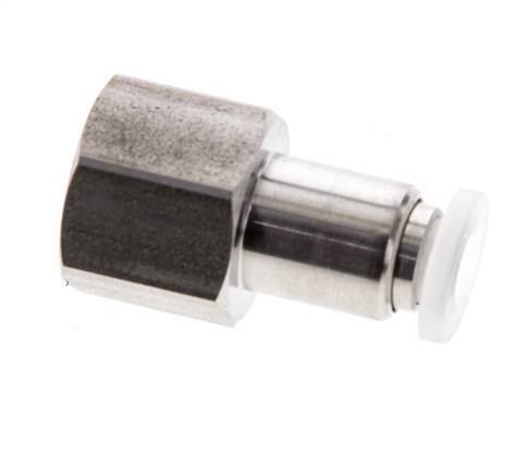 Racor de 4mm x G1/8'' con rosca hembra Acero inoxidable/PA EPDM/PTFE