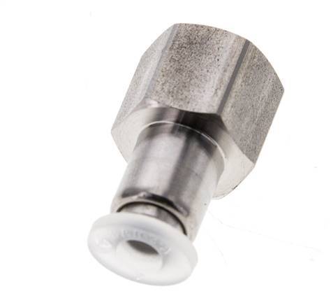 Racor de 4mm x G1/8'' con rosca hembra Acero inoxidable/PA EPDM/PTFE