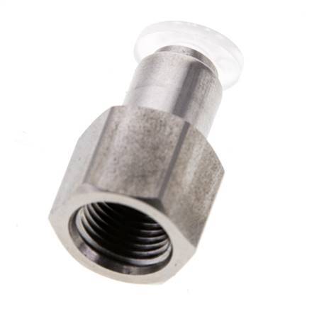 Racor de 4mm x G1/8'' con rosca hembra Acero inoxidable/PA EPDM/PTFE