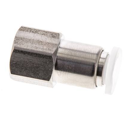 Racor de 6mm x G1/8'' con rosca hembra Acero inoxidable/PA EPDM/PTFE
