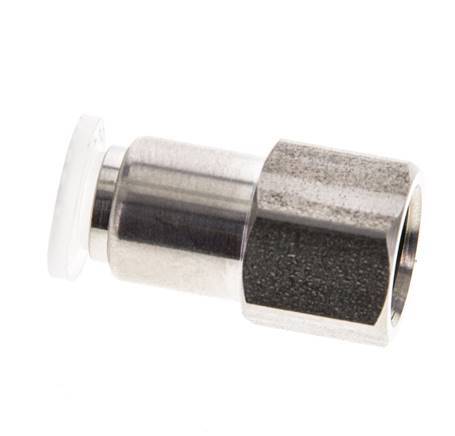 Racor de 6mm x G1/8'' con rosca hembra Acero inoxidable/PA EPDM/PTFE
